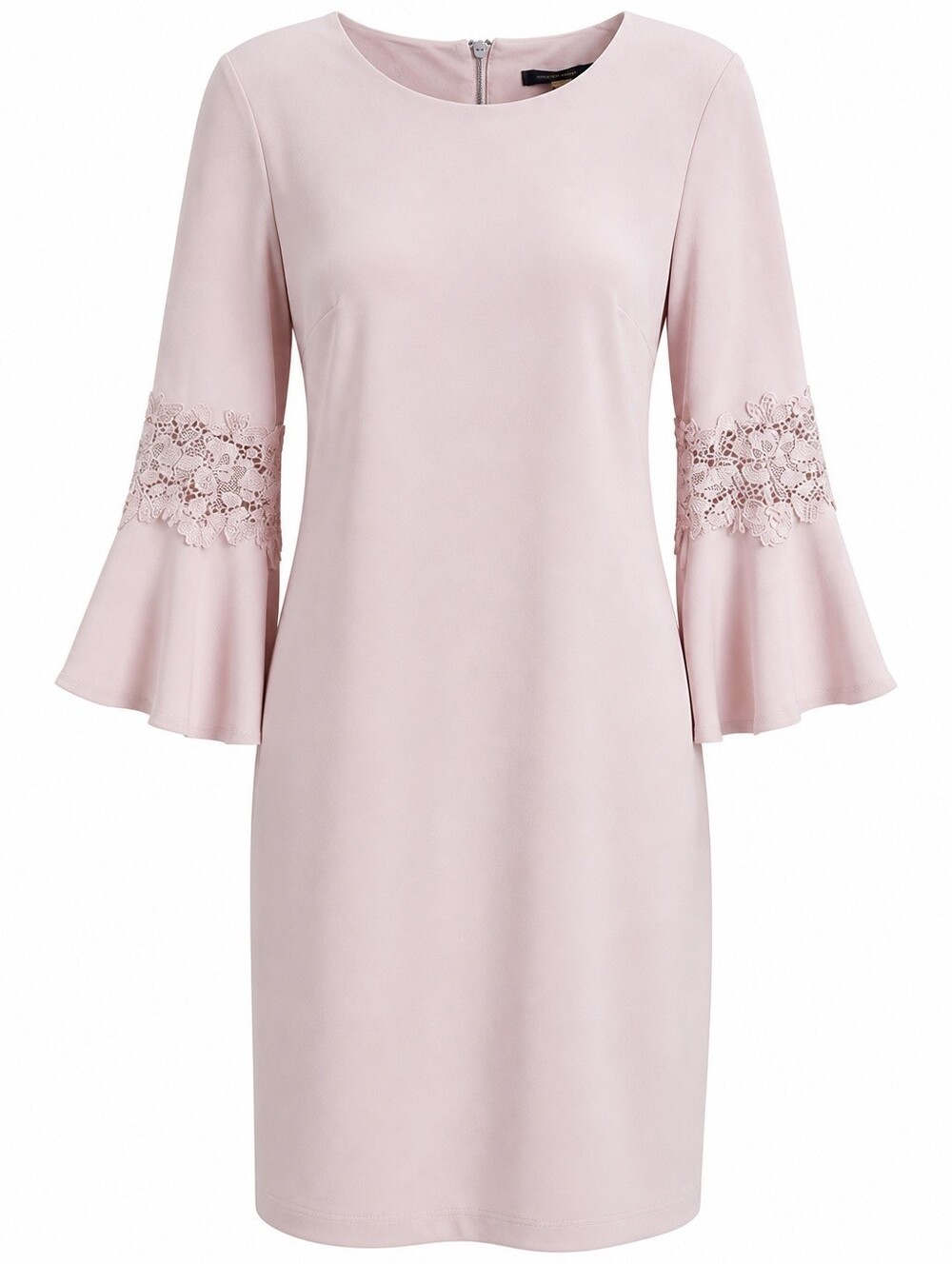 Tommy Hilfiger Lace Bell Sleeve Sheath Dress Blush Pink 4 Wedding Guest Bridal